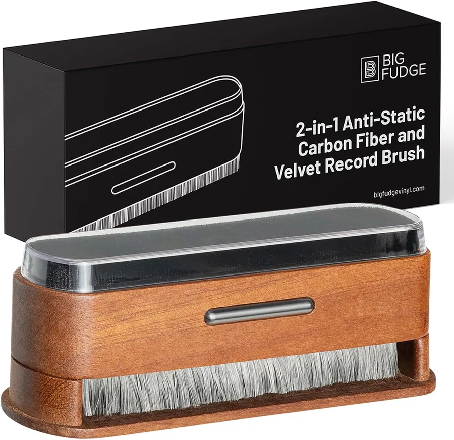 Big Fudge 2-in-1 Wooden Record Cleaning Brush