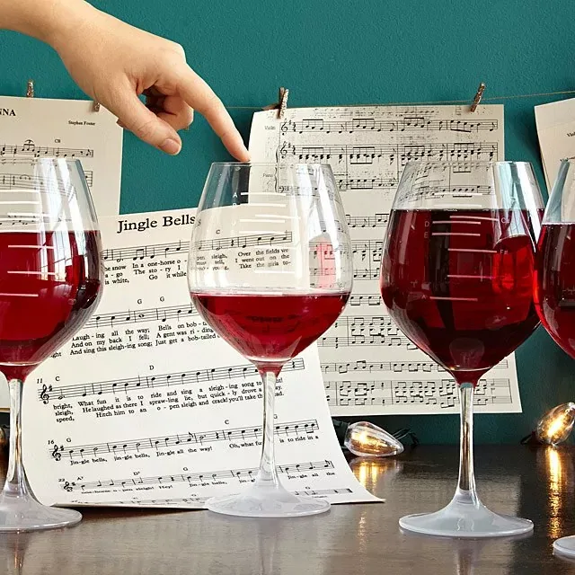 Major Scale Musical Wine Glasses - Set of 2